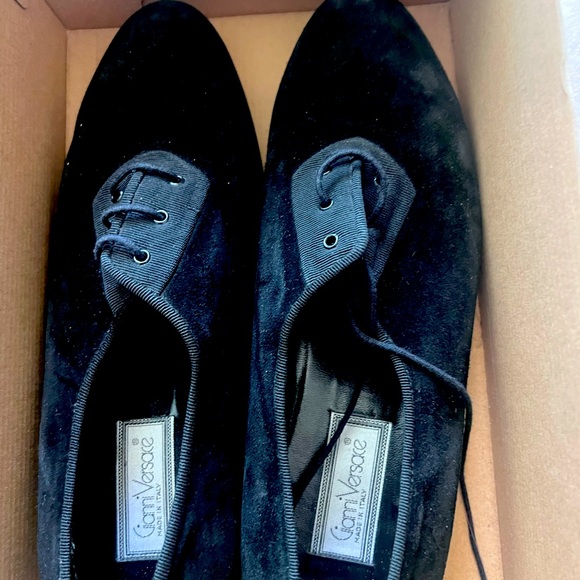 7.5 Women’s Vintage Black Velvet Oxfords - Picture 2 of 6